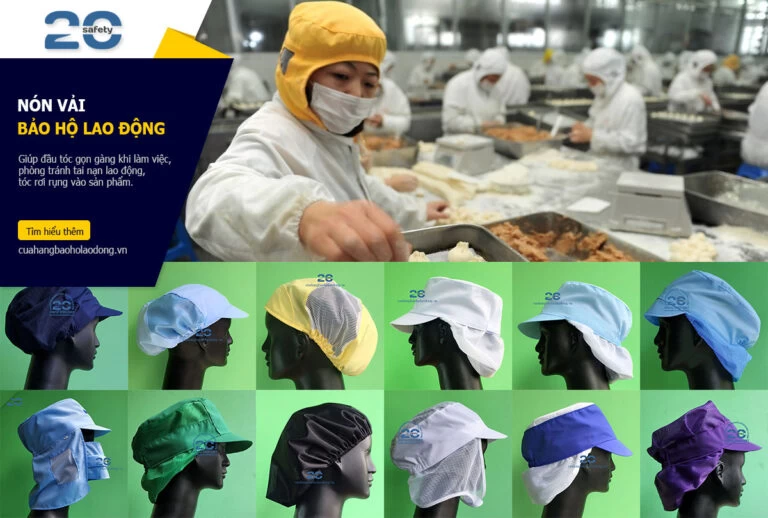 Nón Vải Bảo Hộ Lao Động Giúp Phòng Tránh Tai Nạn Cuốn Tóc Lao Động Nữ