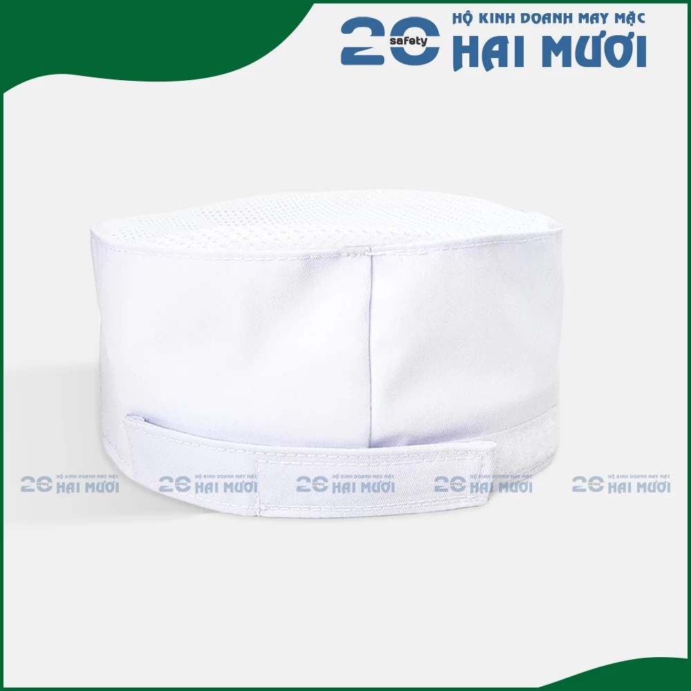 Nón Đầu Bếp Tròn [Nam - Khóa Xé Dán - Freesize] - Thích Hợp cho Ngành Thực Phẩm NV003
