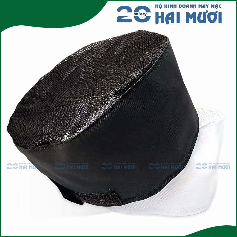 Nón Đầu Bếp Tròn [Nam - Khóa Xé Dán - Freesize] - Thích Hợp cho Ngành Thực Phẩm NV003
