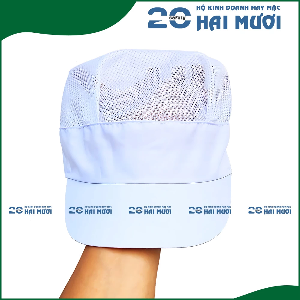 Nón Vải Trùm Tóc [Lưới Xếp Ly - Nam] - Thích Hợp cho Ngành Thực Phẩm, Bao Bì, Giày Da & Dệt May NV005