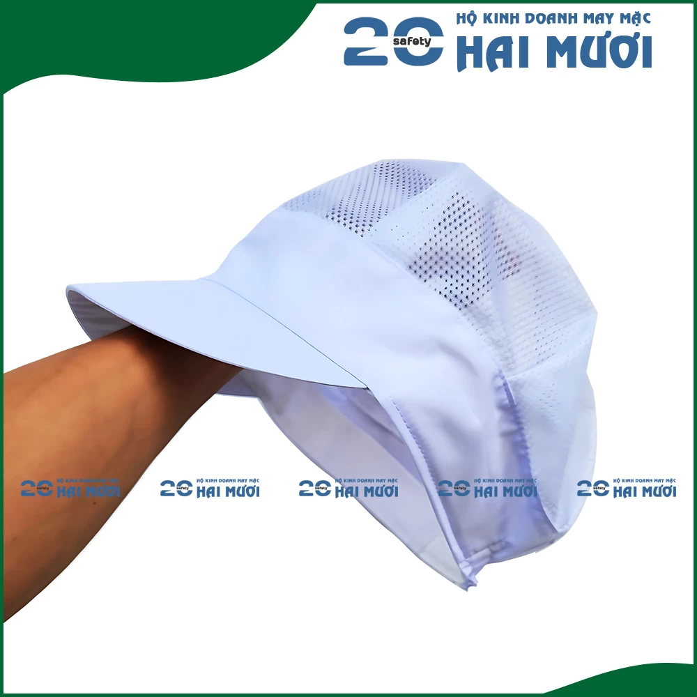 Nón Vải Trùm Tóc [Lưới Xếp Ly - Nam] - Thích Hợp cho Ngành Thực Phẩm, Bao Bì, Giày Da & Dệt May NV005