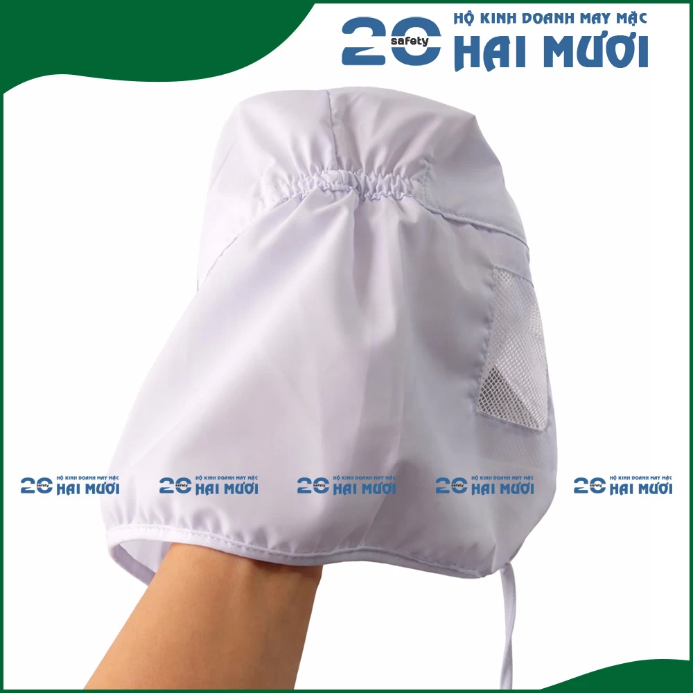 Nón Vải Trùm Đầu [Cột Dây - In Logo Theo Yêu Cầu] - Thích Hợp cho Ngành Thực Phẩm NV023