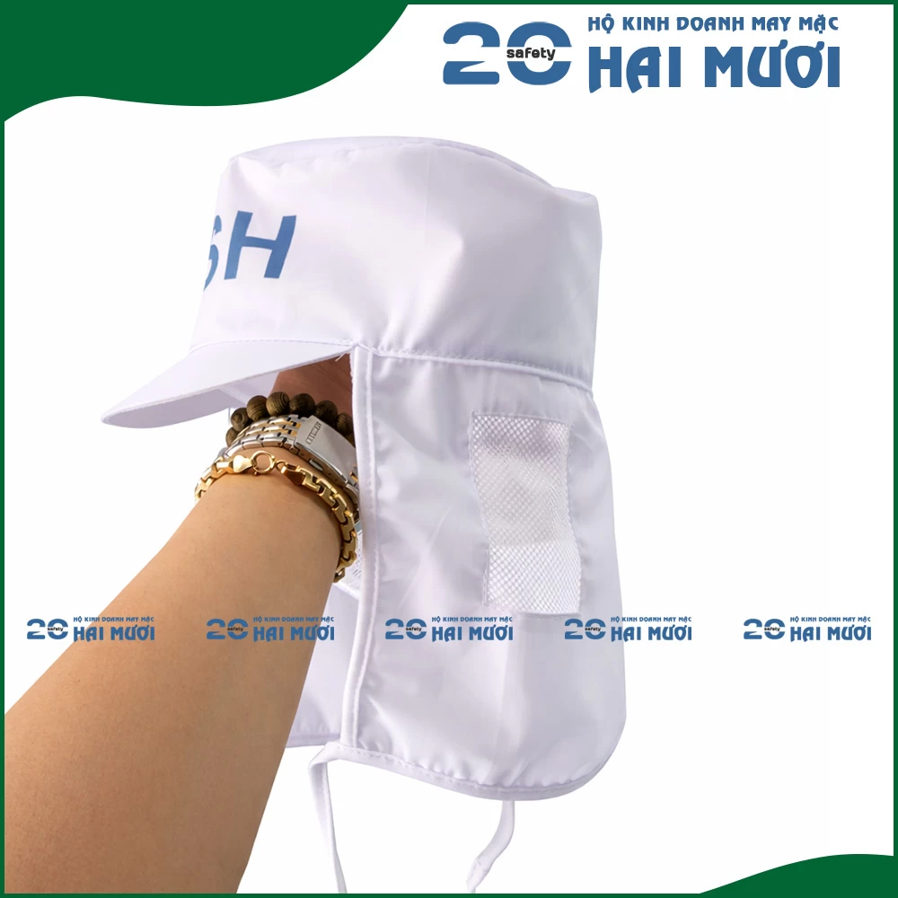 Nón Vải Trùm Đầu [Cột Dây - In Logo Theo Yêu Cầu] - Thích Hợp cho Ngành Thực Phẩm NV023