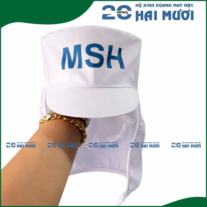 Nón Vải Trùm Đầu [Cột Dây - In Logo Theo Yêu Cầu] - Thích Hợp cho Ngành Thực Phẩm NV023