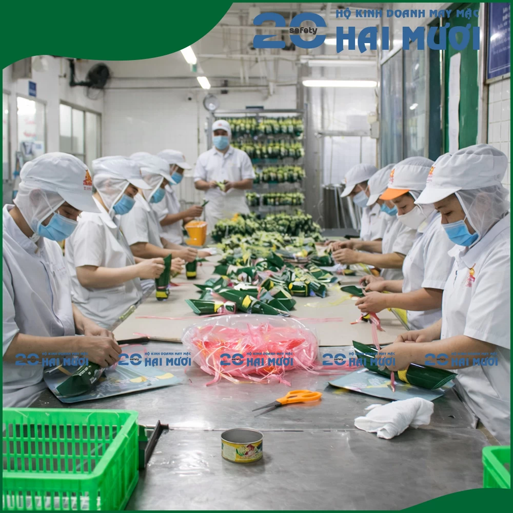 Nón Vải Trùm Đầu [ Mẫu Vissan - In Logo Theo Yêu Cầu] - Thích Hợp cho Ngành Thực Phẩm NV022