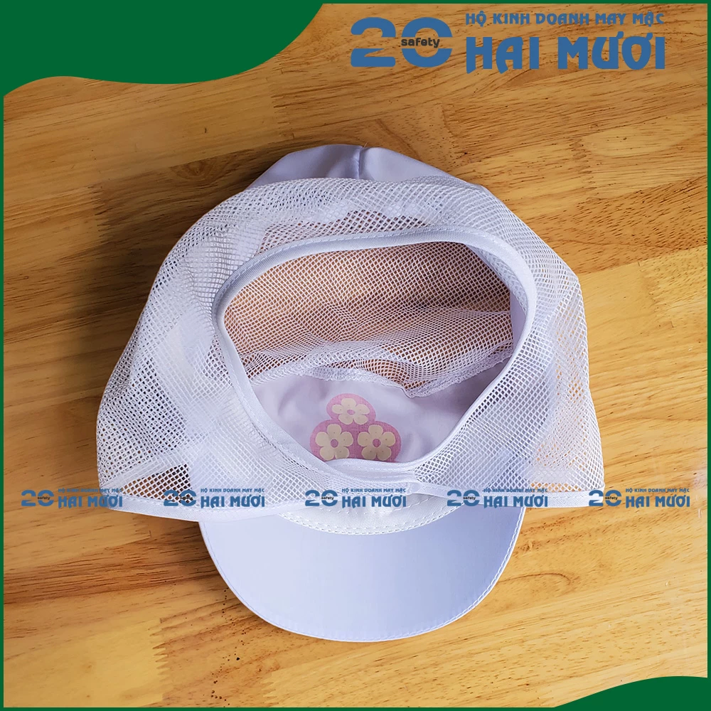 Nón Vải Trùm Đầu [ Mẫu Vissan - In Logo Theo Yêu Cầu] - Thích Hợp cho Ngành Thực Phẩm NV022