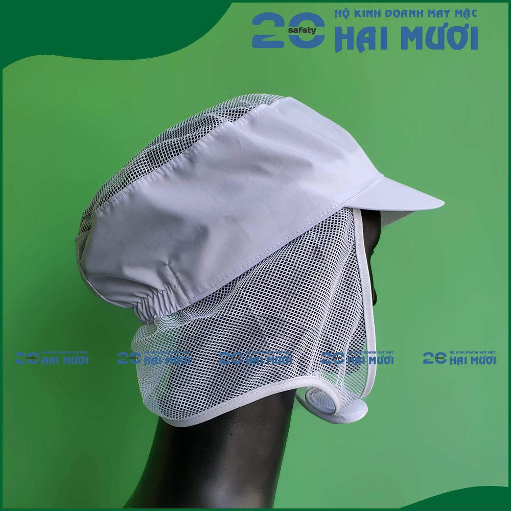 Nón Vải Trùm Đầu [ Mẫu Vissan - In Logo Theo Yêu Cầu] - Thích Hợp cho Ngành Thực Phẩm NV022
