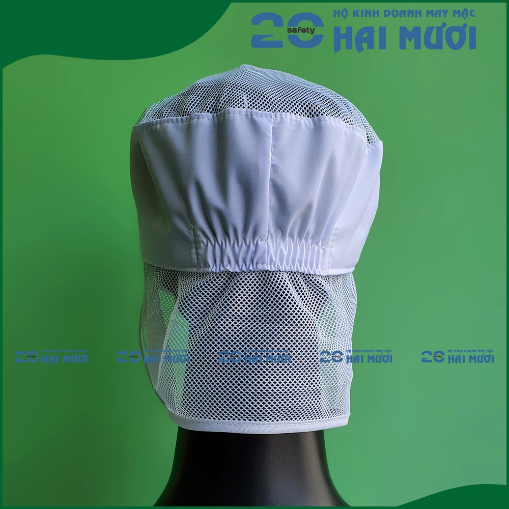 Nón Vải Trùm Đầu [ Mẫu Vissan - In Logo Theo Yêu Cầu] - Thích Hợp cho Ngành Thực Phẩm NV022