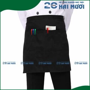 Tạp Dề Ngắn [Kaki - 45x68cm - In Logo Theo Yêu Cầu] Thích Hợp Cho Ngành Thực Phẩm TD001
