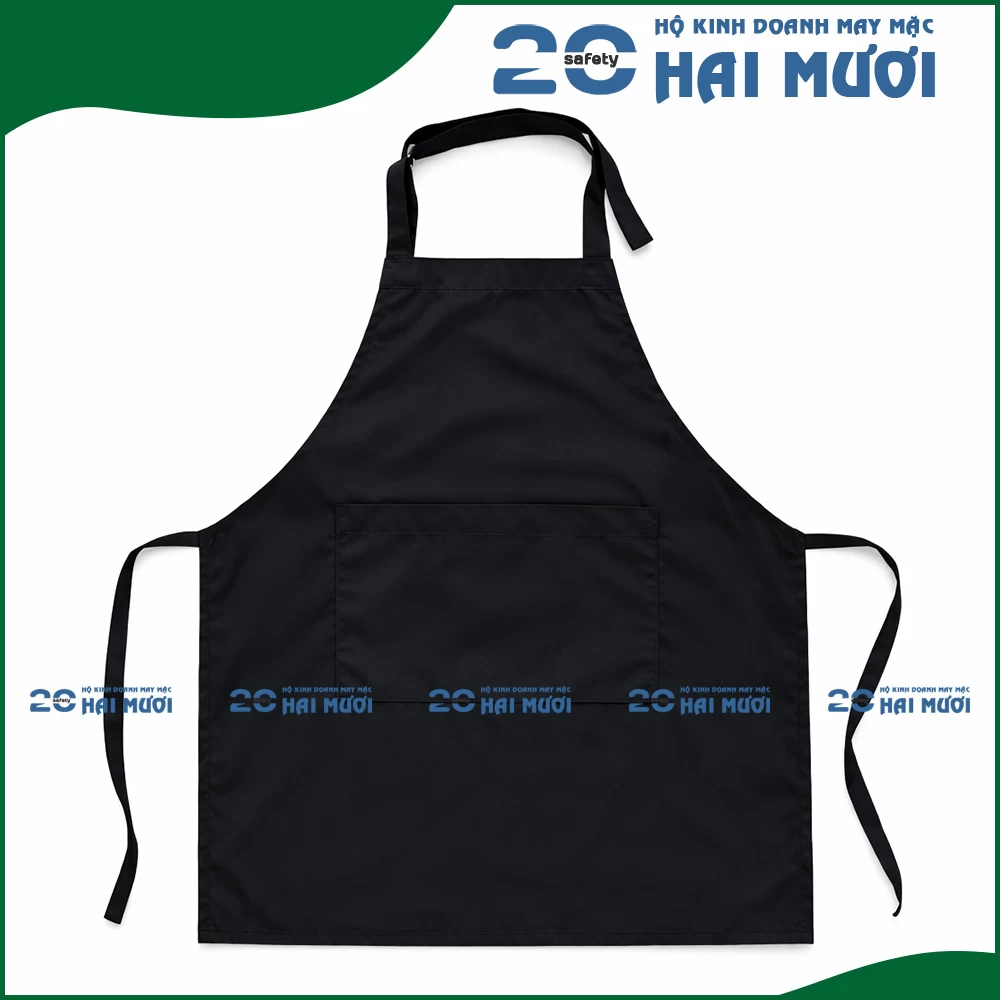 Tạp Dề Dài [Kaki - 72x68cm - In Logo Theo Yêu Cầu] Thích Hợp Dành Cho Ngành Thực Phẩm TD002
