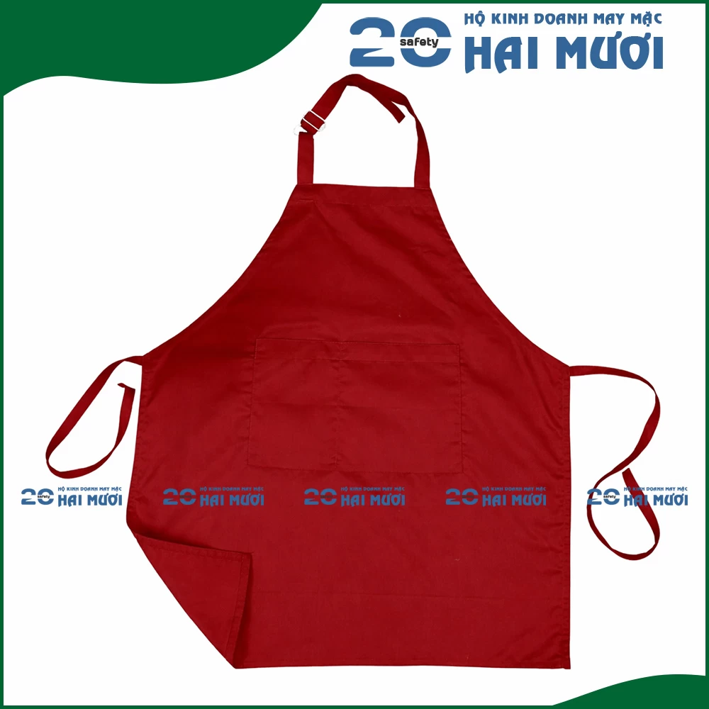 Tạp Dề Dài [Kaki - 72x68cm - In Logo Theo Yêu Cầu] Thích Hợp Dành Cho Ngành Thực Phẩm TD002