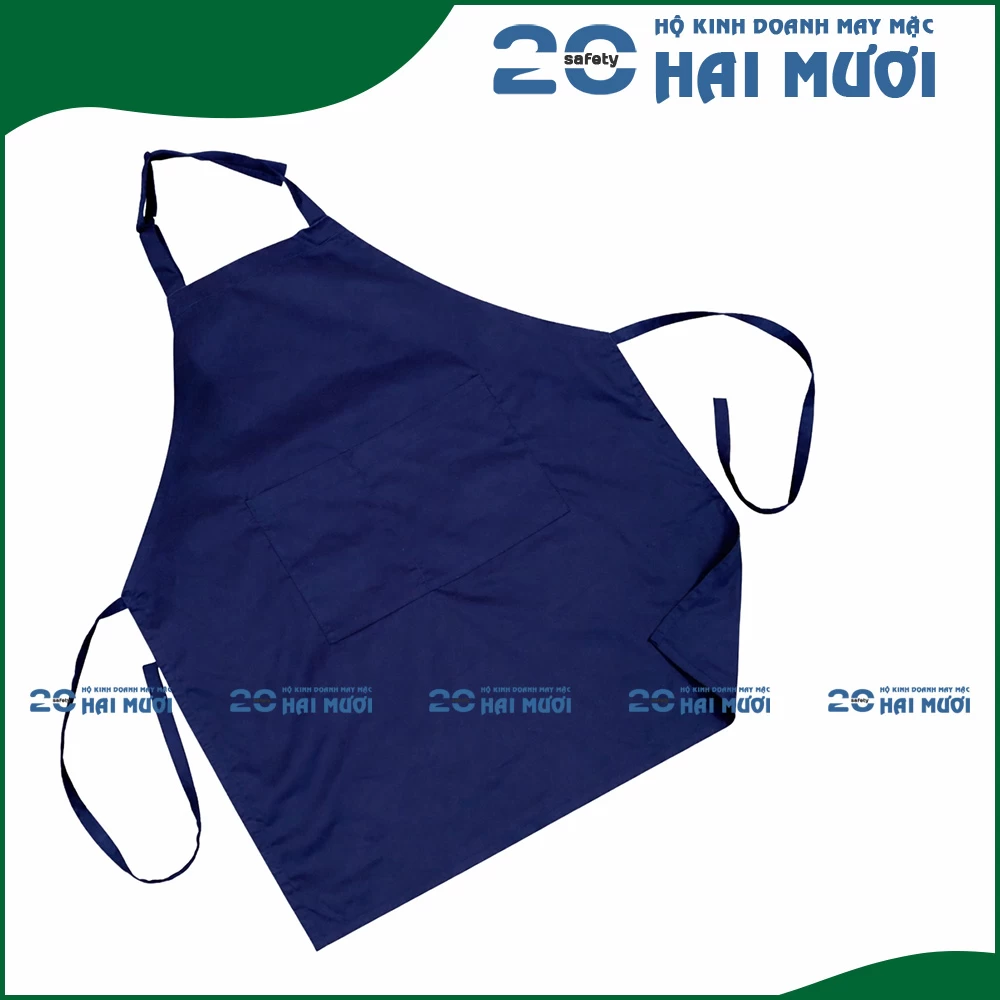 Tạp Dề Dài [Kaki - 72x68cm - In Logo Theo Yêu Cầu] Thích Hợp Dành Cho Ngành Thực Phẩm TD002