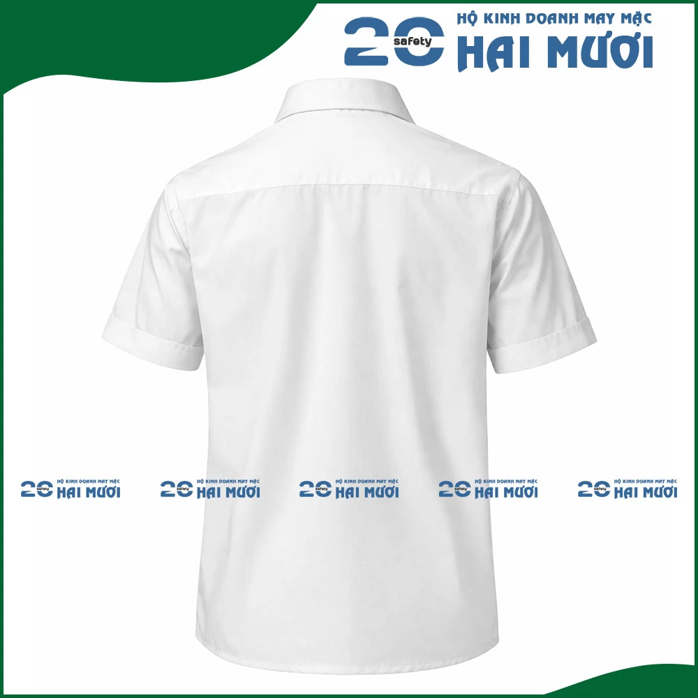 Áo Sơ Mi Công Nhân Nam [Kate Silk - 1 Túi - In Logo Theo Yêu Cầu] Thích Hợp Ngành Thực Phẩm, Bao Bì, Giày Da & Dệt May SX004