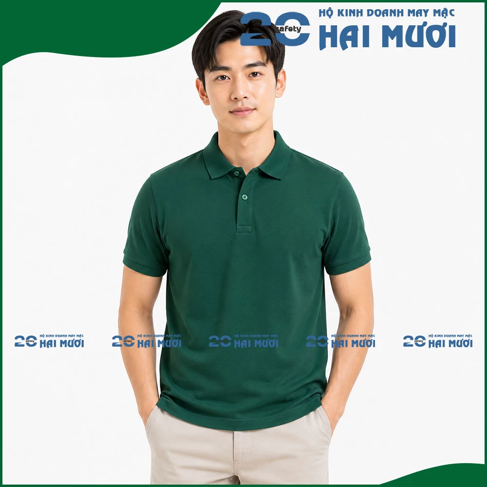Áo Thun Cổ Trụ [Thun Cotton 100% - In logo Theo Yêu Cầu] Thích Hợp Cho Nhân Viên AT003