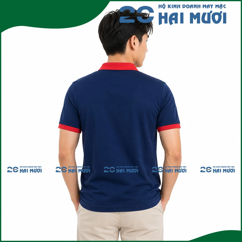 Áo Thun Cổ Trụ [Thun Cá Sấu Poly - In Logo Theo Yêu Cầu] Thích Hợp Cho Nhân Viên, Công Nhân Sản Xuất AT005