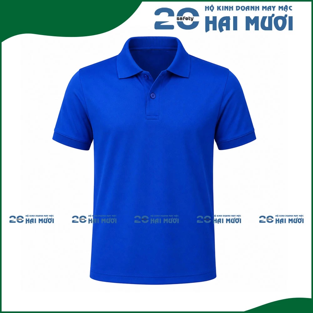 Áo Thun Cổ Trụ [Thun Cá Sấu Poly - In Logo Theo Yêu Cầu] Thích Hợp Cho Nhân Viên, Công Nhân Sản Xuất AT011