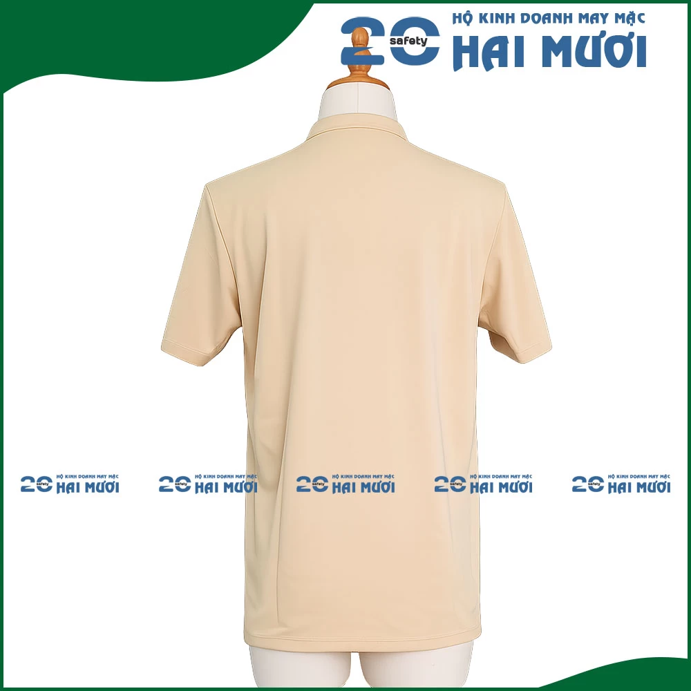 Áo Thun Cổ Trụ [Thun Cá Sấu Poly - In Logo Theo Yêu Cầu] Thích Hợp Cho Nhân Viên, Công Nhân Sản Xuất AT010
