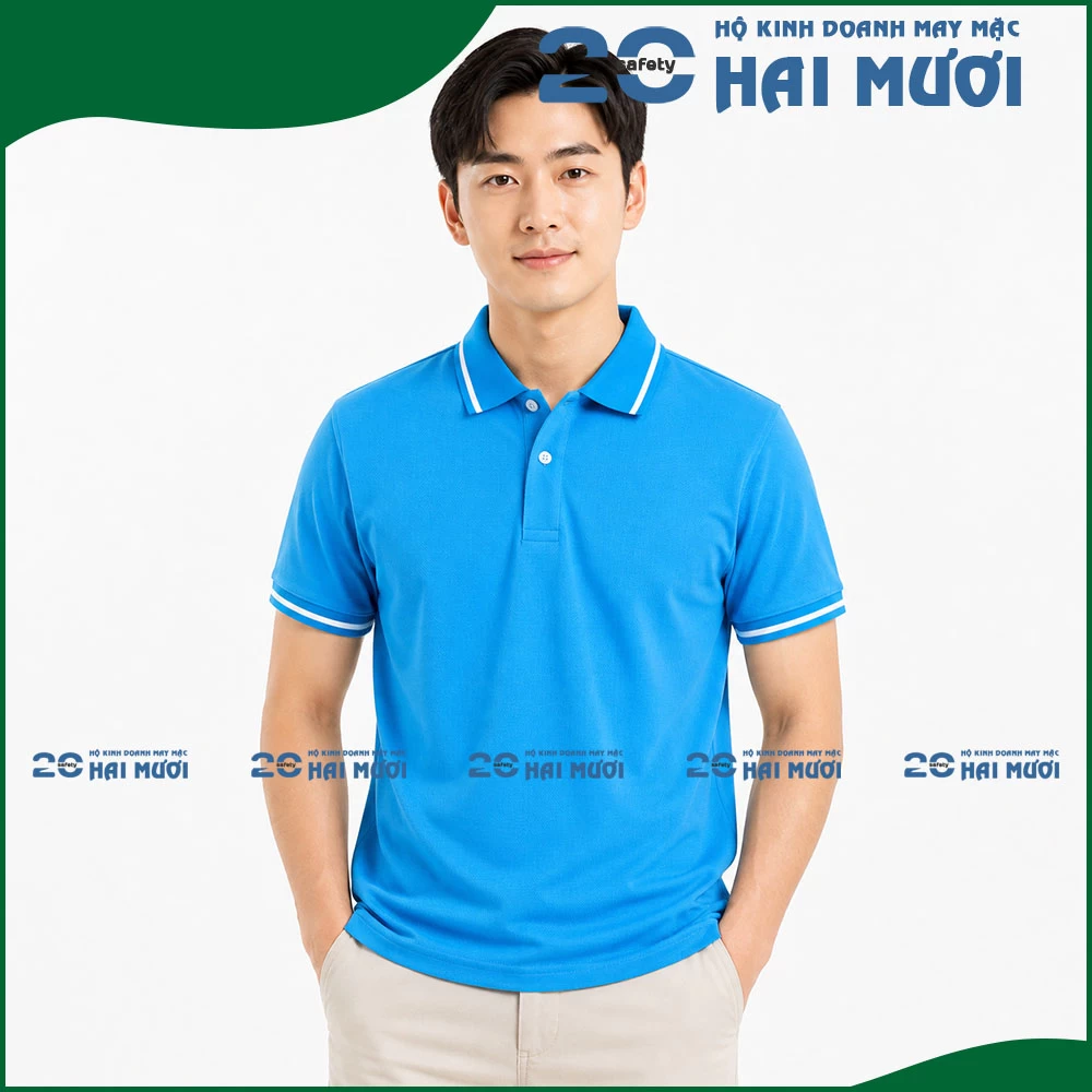 Áo Thun Cổ Trụ [Thun Mè - In Logo Theo Yêu Cầu] - Thích Hợp Cho Công Nhân Sản Xuất AT001