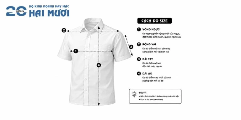 Bảng Tính Size Áo Sơ Mi Công Nhân