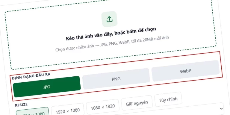 Công Cụ Chuyển Đổi Ảnh Online – JPG, PNG, WebP Nhanh & Miễn Phí