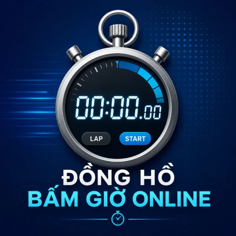 Đồng Hồ Bấm Giờ Online – Chính Xác Tới 1/100 Giây, Ghi Vòng
