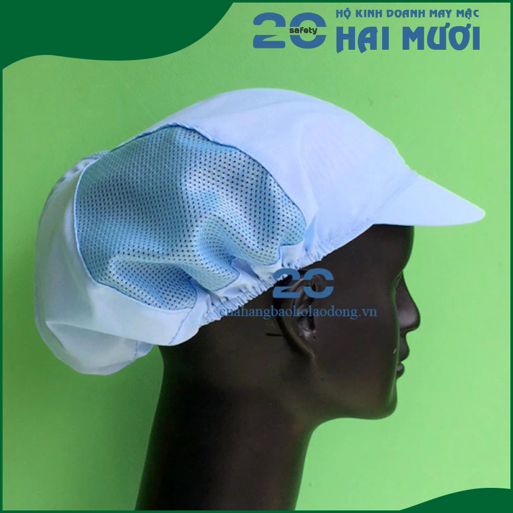 Nón Vải Trùm Tóc [Múi Cam - Freesize] - Thích Hợp cho Ngành Thực Phẩm, Bao Bì, Giày Da & Dệt May NV026