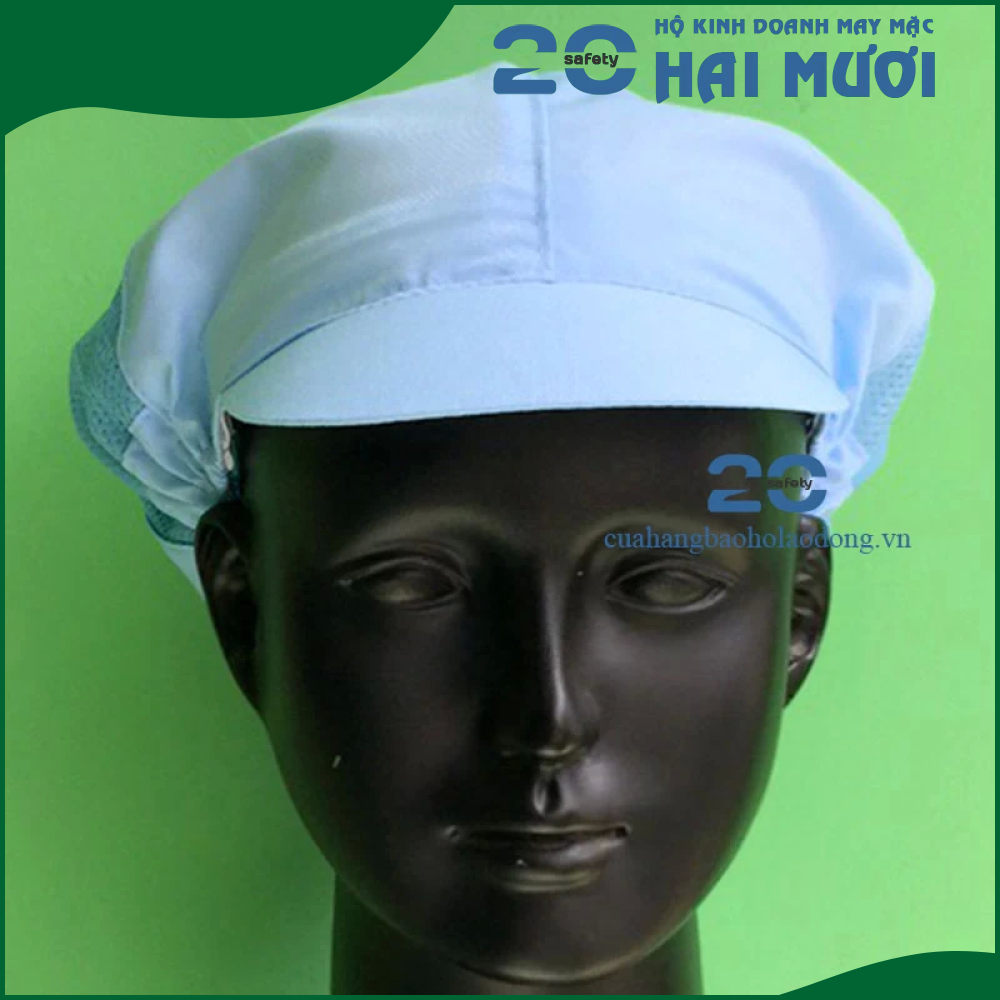 Nón Vải Trùm Tóc [Múi Cam - Freesize] - Thích Hợp cho Ngành Thực Phẩm, Bao Bì, Giày Da & Dệt May NV026